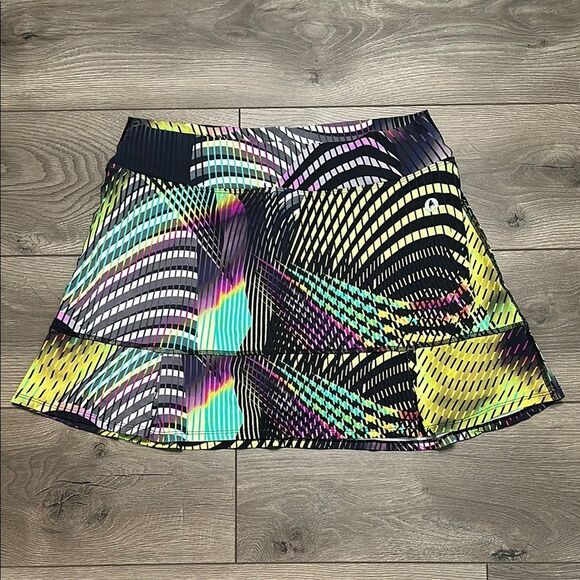 Dona Jo 16” High Rise Multicolor‎ Tennis Golf Skirt Skort Size XL - Picture 1 of 11